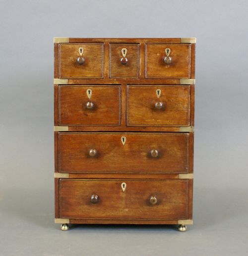 A RARE ANGLO INDIAN MINIATURE MILITARY CHEST - ADDITIONAL PHOTO 1