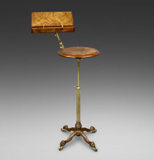 Victorian Burr Walnut Reading Table