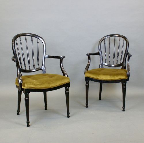 A RARE PAIR OF SWEDISH ARM CHAIRS - ADDITIONAL PHOTO 2