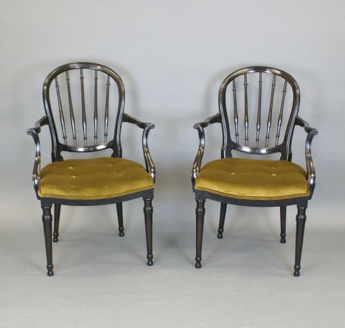 A RARE PAIR OF SWEDISH ARM CHAIRS - ADDITIONAL PHOTO 3
