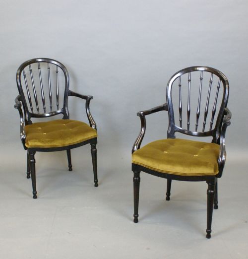 A RARE PAIR OF SWEDISH ARM CHAIRS - ADDITIONAL PHOTO 4