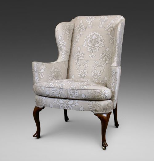 An 19th Century Walnut Wing Chair