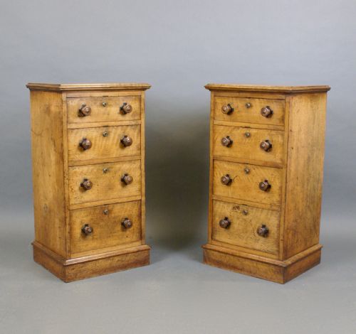 A PAIR OF WALNUT AESTHETIC MOVEMENT CHESTS - ADDITIONAL PHOTO 1