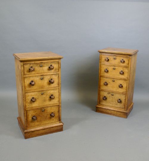A PAIR OF WALNUT AESTHETIC MOVEMENT CHESTS - ADDITIONAL PHOTO 5