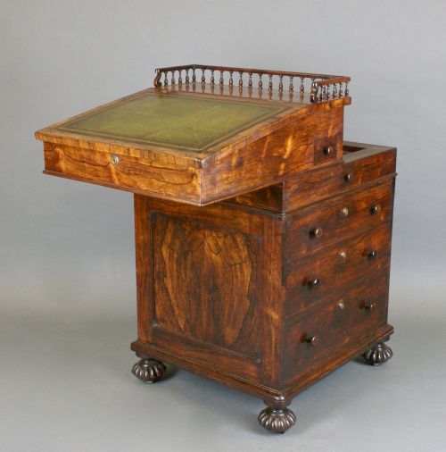 REGENCY ROSEWOOD DAVENPORT PROBABLY BY GILLOWS - ADDITIONAL PHOTO 1