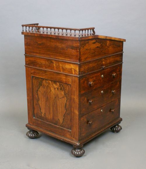 REGENCY ROSEWOOD DAVENPORT PROBABLY BY GILLOWS - ADDITIONAL PHOTO 5