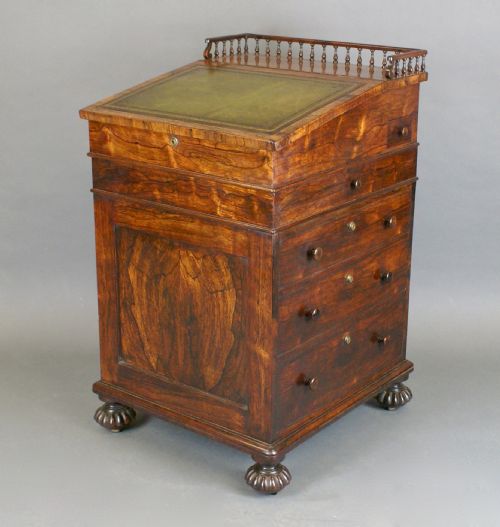 REGENCY ROSEWOOD DAVENPORT PROBABLY BY GILLOWS - ADDITIONAL PHOTO 7