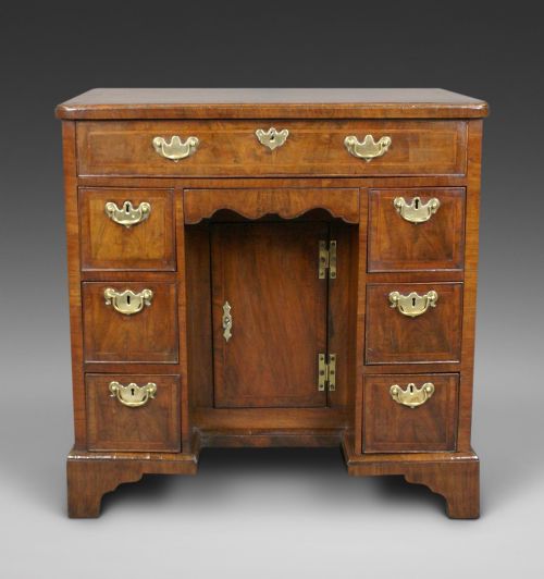 George II Walnut Knee-hole Desk