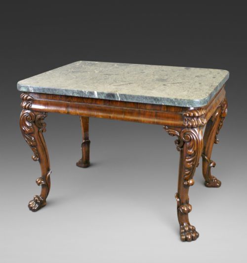 An Irish Rosewood & Marble Console Table