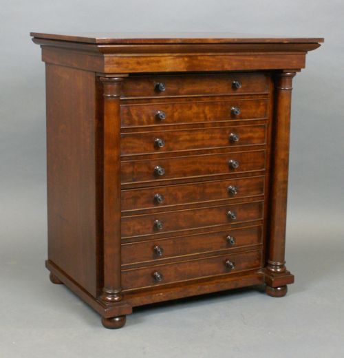 MINIATURE MAHOGANY CHEST OF DRAWERS - ADDITIONAL PHOTO 2