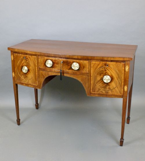 A GEORGE III FLAME MAHOGANY SIDEBOARD - ADDITIONAL PHOTO 2