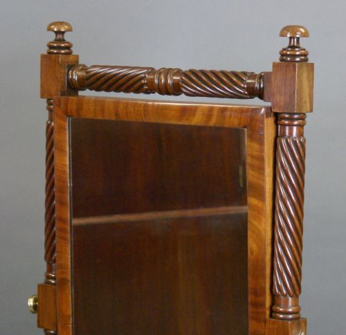 A WILLIAM IV MAHOGANY CHEVAL MIRROR - ADDITIONAL PHOTO 4