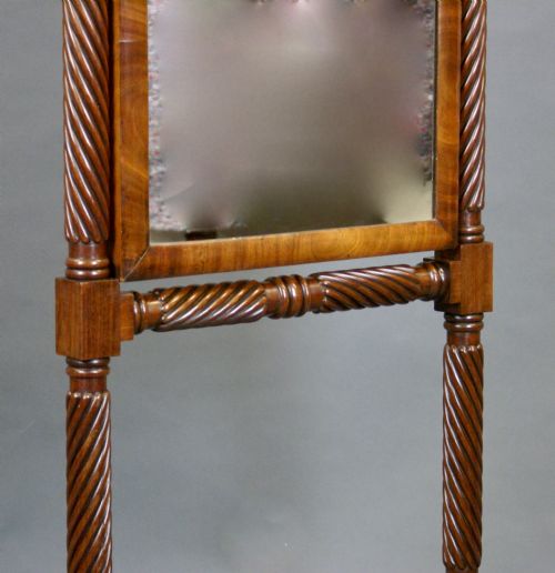 A WILLIAM IV MAHOGANY CHEVAL MIRROR - ADDITIONAL PHOTO 5