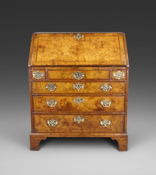 George II Burr Walnut Bureau