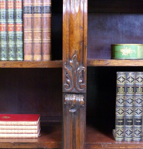 A REGENCY ROSEWOOD OPEN BOOKCASE - ADDITIONAL PHOTO 5