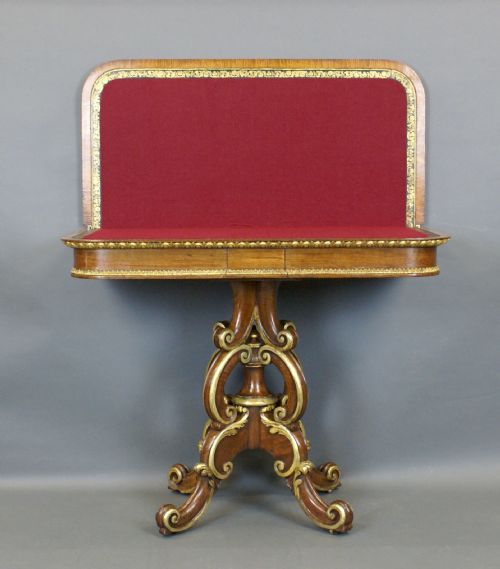 A CARD TABLE BY LAMB OF MANCHESTER - ADDITIONAL PHOTO 1