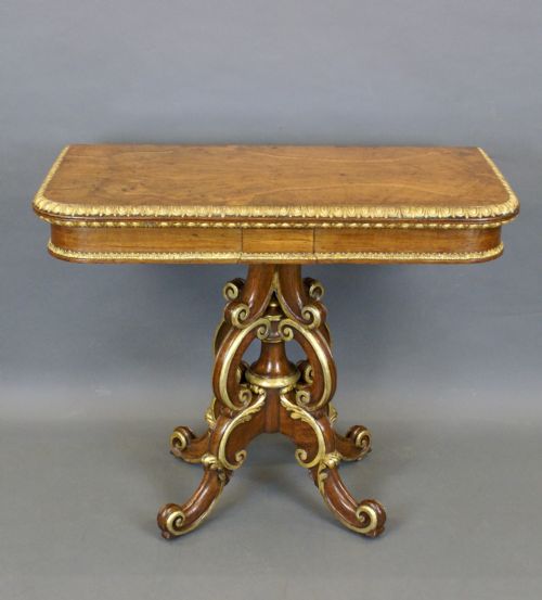 A CARD TABLE BY LAMB OF MANCHESTER - ADDITIONAL PHOTO 2
