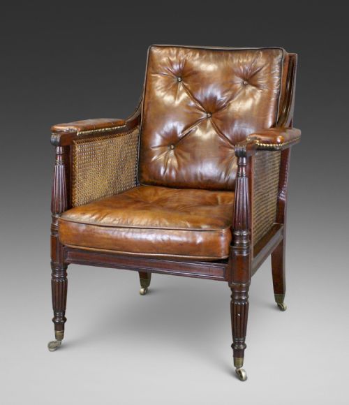 A Fine Regency Mahogany Bergere