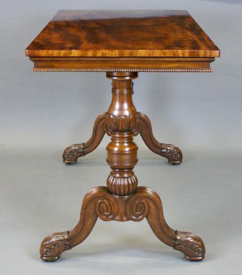 A FINE QUALITY REGENCY MAHOGANY STRETCHER TABLE - ADDITIONAL PHOTO 1