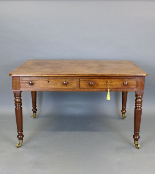 LATE GEORGE III MAHOGANY PARTNERS WRITING TABLE - ADDITIONAL PHOTO 1
