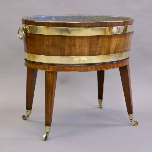 A GEORGE III OVAL WINE COOLER - ADDITIONAL PHOTO 2