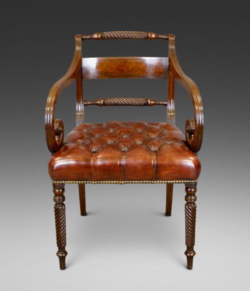 A Regency Mahogany Desk Chair
