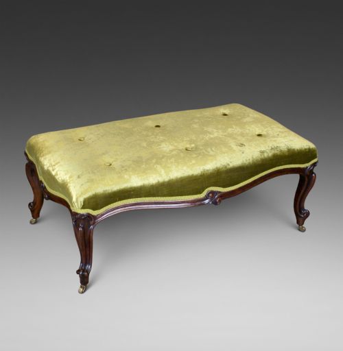 A Large Victorian Rosewood Stool.
