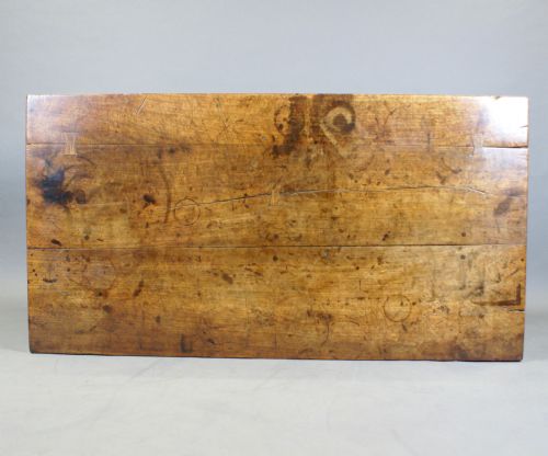 A 19THC CARVED WALNUT REFECTORY TABLE - ADDITIONAL PHOTO 1