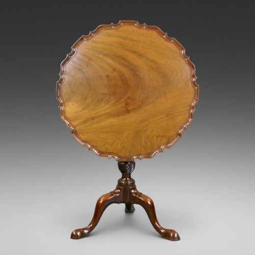 a george iii mahogany piecrust tripod table - CATEGORY: ANTIQUE TABLES - DATED 18TH CENTURY