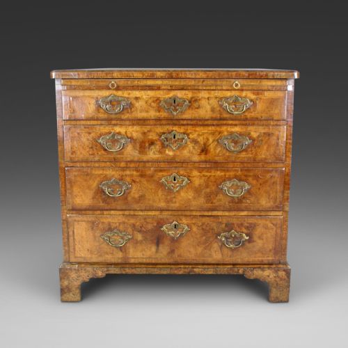 George II Figured Walnut Chest of Drawers