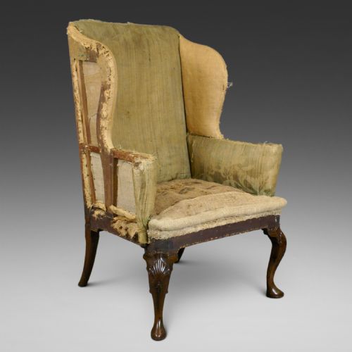 A 19th Century Walnut Wing Chair