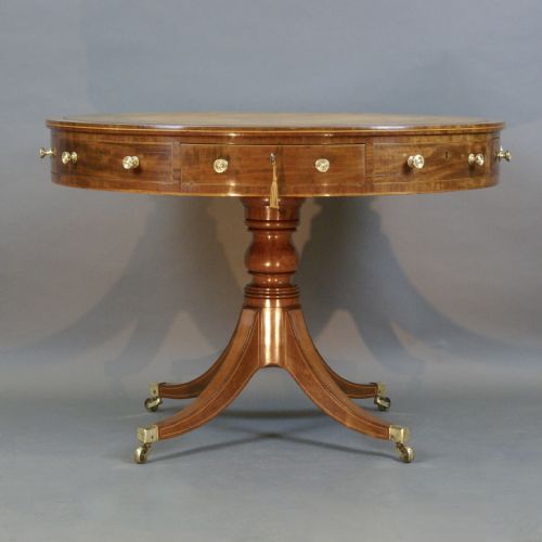 AN ELEGANT GEORGIAN MAHOGANY DRUM TABLE - ADDITIONAL PHOTO 3