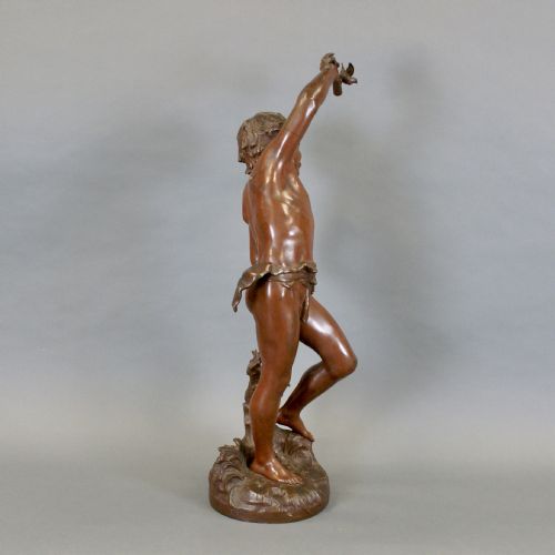A BRONZE FIGURE AFTER AUGUSTE MOREAU 1834 1917 - ADDITIONAL PHOTO 5