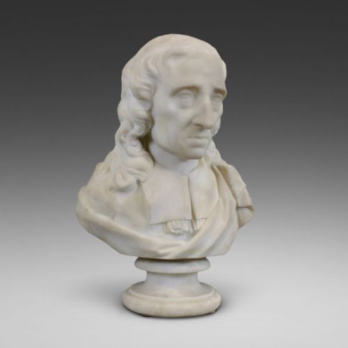 19th Century Carrara Marble Bust of John Milton (Poet)