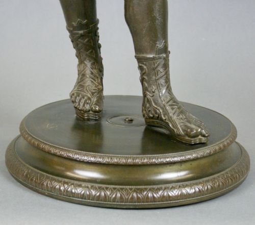 BRONZE A FIGURE OF BACCHUS COPIED FROM POMPEIAN ORIGINAL - ADDITIONAL PHOTO 4
