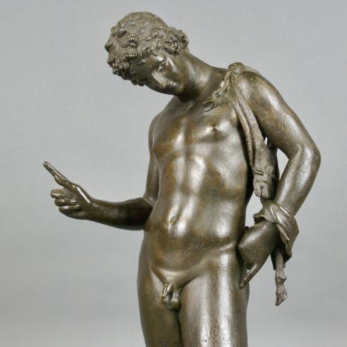 BRONZE A FIGURE OF BACCHUS COPIED FROM POMPEIAN ORIGINAL - ADDITIONAL PHOTO 5