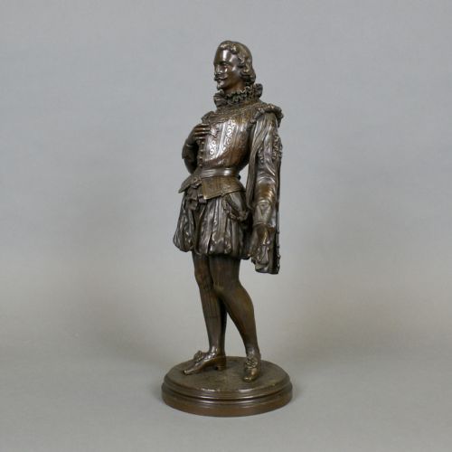 A FINELY DETAILED 19THC FRENCH BRONZE FIGURE - ADDITIONAL PHOTO 1