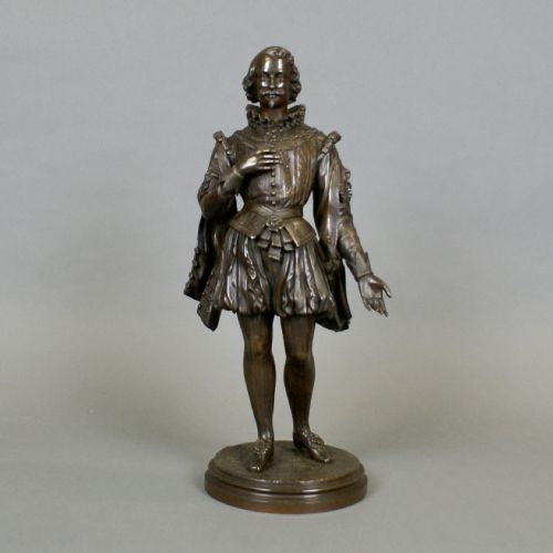 A FINELY DETAILED 19THC FRENCH BRONZE FIGURE - ADDITIONAL PHOTO 2