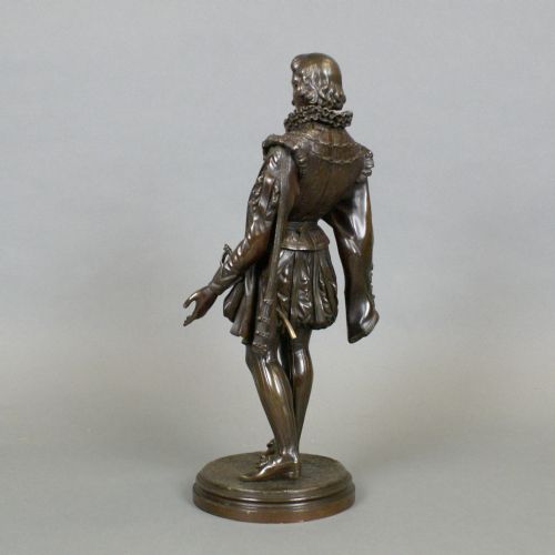 A FINELY DETAILED 19THC FRENCH BRONZE FIGURE - ADDITIONAL PHOTO 3