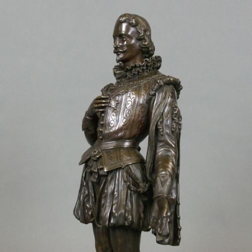 A FINELY DETAILED 19THC FRENCH BRONZE FIGURE - ADDITIONAL PHOTO 5