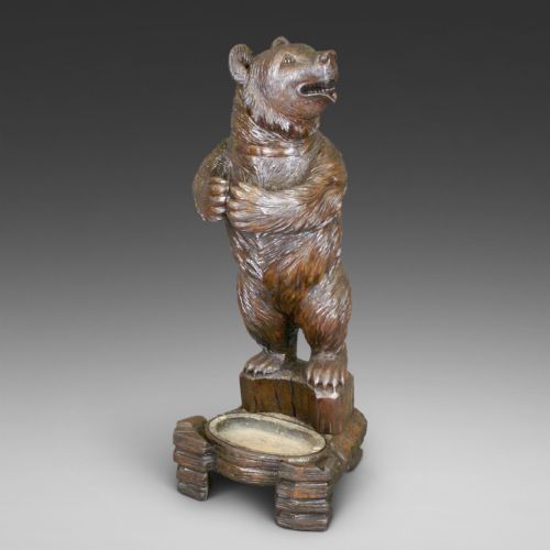 19th Century Black Forest Bear Stick Stand