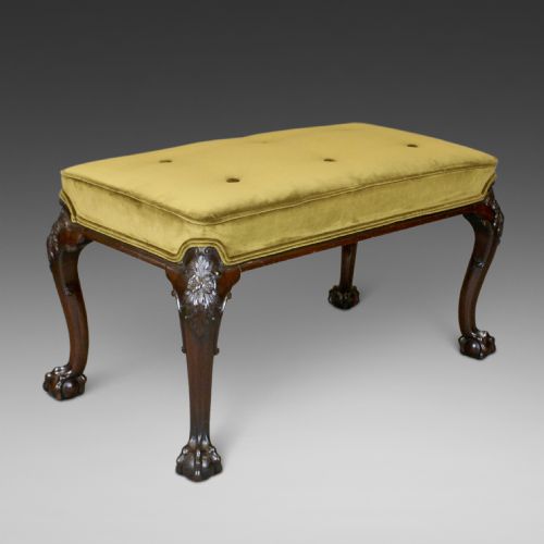 A Mahogany, Carved Claw & Ball Stool