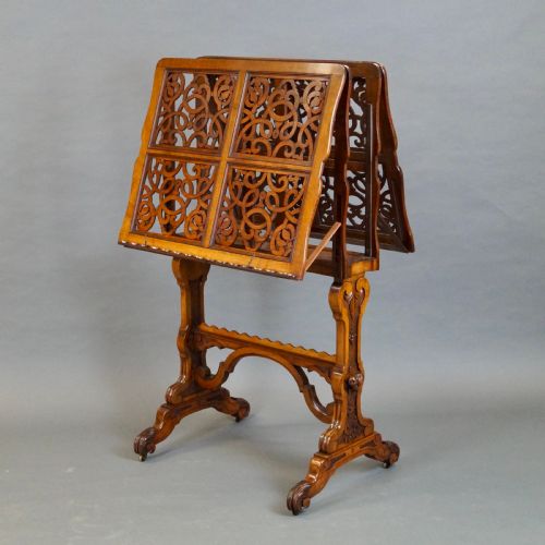 A MID 19TH CENTURY WALNUT FOLIO - ADDITIONAL PHOTO 1