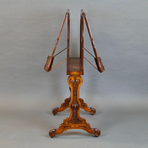 A MID 19TH CENTURY WALNUT FOLIO - ADDITIONAL PHOTO 4
