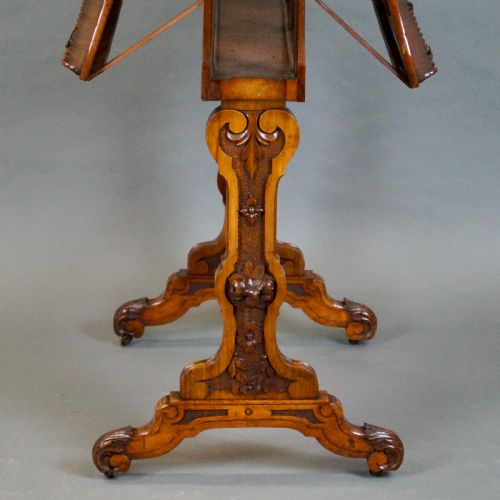 A MID 19TH CENTURY WALNUT FOLIO - ADDITIONAL PHOTO 6