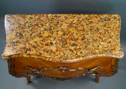 A 19TH CENTURY FRENCH SABICU BOMBE COMMODE - ADDITIONAL PHOTO 2