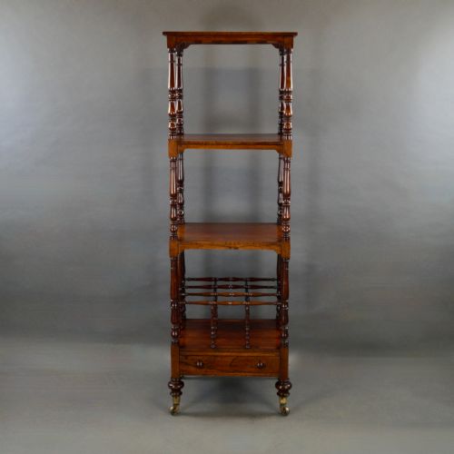 A ROSEWOOD WHATNOT OF SUPERIOR QUALITY - ADDITIONAL PHOTO 2