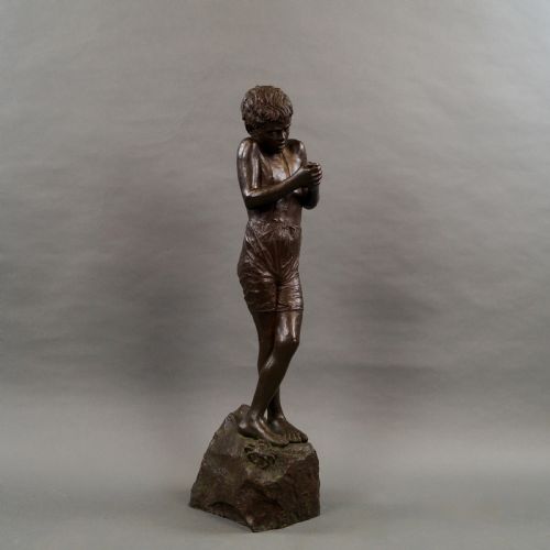 BRONZE FIGURE OF A BOY BY GIUSEPPE RENDA 18591939 - ADDITIONAL PHOTO 2