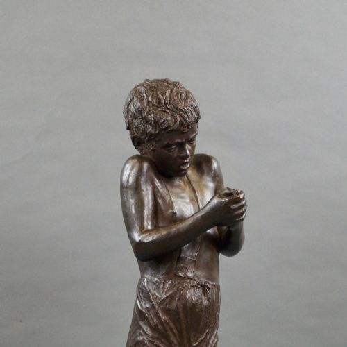 BRONZE FIGURE OF A BOY BY GIUSEPPE RENDA 18591939 - ADDITIONAL PHOTO 4