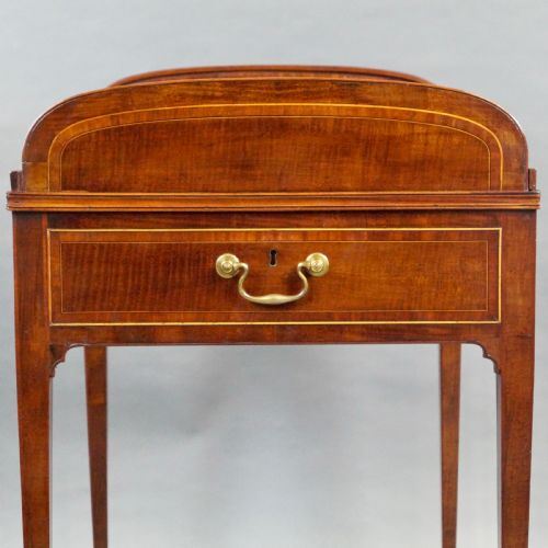 A RARE GEORGE III TAMBOUR DESK - ADDITIONAL PHOTO 4